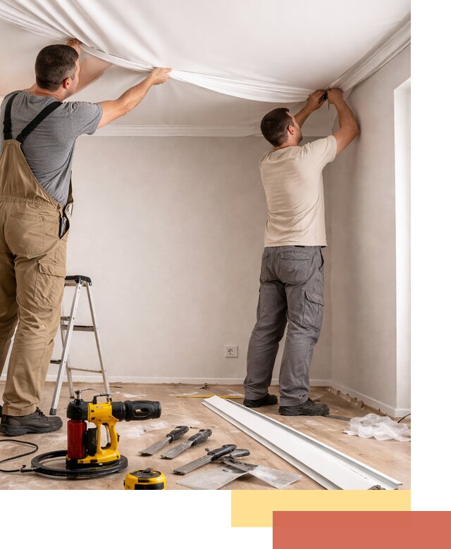 Монтаж ПВХ натяжного потолка в Гае качественно и быстро