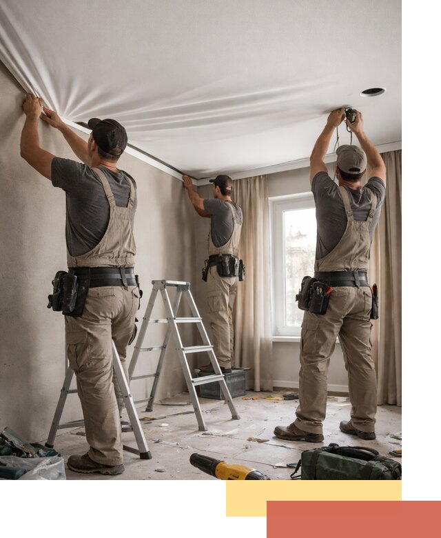 Монтаж матового натяжного потолка в Гае качественно и быстро