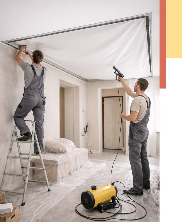 Монтаж натяжного потолка в прихожей в Гае от 2694 руб. под ключ | ОТДЕЛОЧНИК-Гай