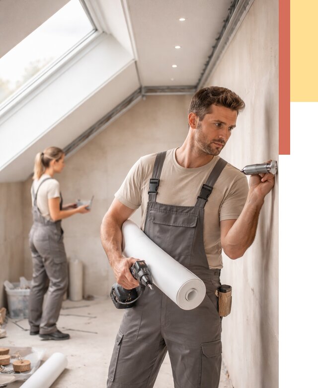 Монтаж натяжного потолка на мансарде в Гае от 3558 руб. | ОТДЕЛОЧНИК-Гай