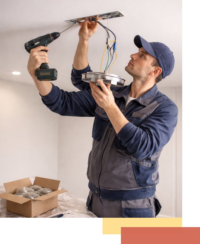 Установка люстры в натяжной потолок в Гае