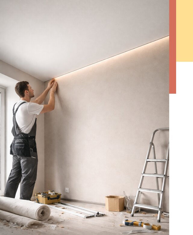 Теневые натяжные потолки в Гае от 8336 руб. под ключ | ОТДЕЛОЧНИК-Гай