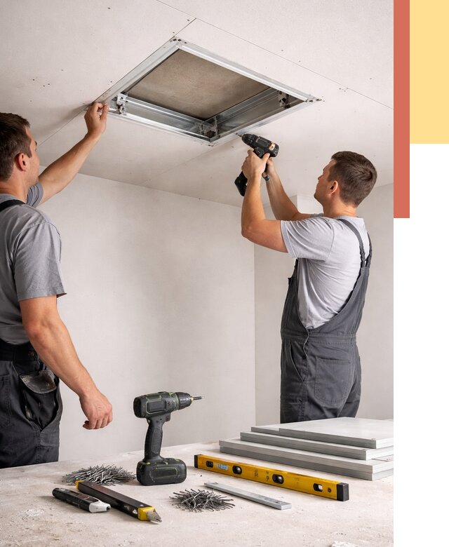 Установка люка в потолок ГКЛ в Гае от 2542 руб. под ключ | ОТДЕЛОЧНИК-Гай