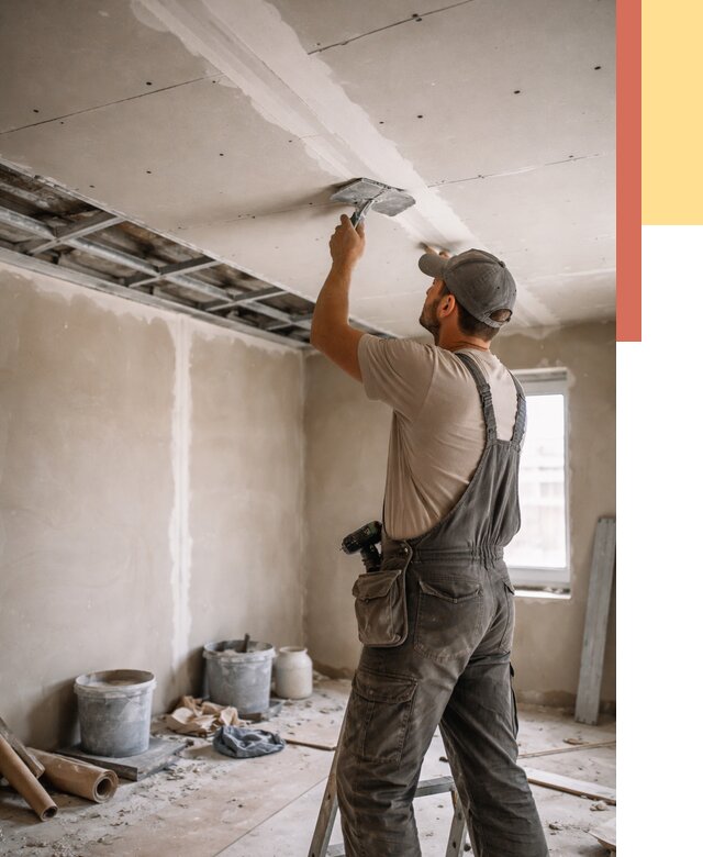Ремонт потолка из гипсокартона в Гае от 661 руб./м² — быстро и недорого | ОТДЕЛОЧНИК-Гай