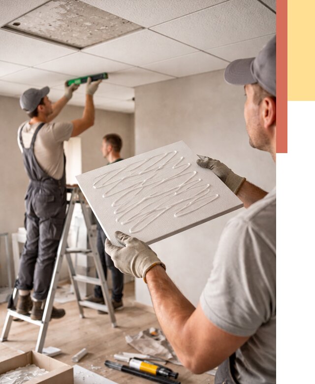 Монтаж потолочной плитки в Гае от 4575 руб. — быстро и недорого | ОТДЕЛОЧНИК-Гай